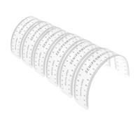 MUCKLILY 6 pezzi Righello per Sopracciglia in PVC Trasparente con Scala Nera Strumento Flessibile per Mappatura e Misurazione Simmetrica Stencil Trucco Portatile per Tatuaggio Microblading