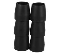MUCKLILY 6 Pezzi Tappetino Antiscivolo Tappi per stampelle Accessori per Bastoncini da Trekking Punta della Canna del treppiede Cappucci del da Passeggio Gomma da Cancellare Nero