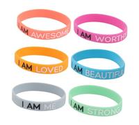 MUCKLILY 6Pezzi Braccialetti Elastici Silicone con per Festival Accessori e Resistente per e