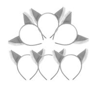 MUCKLILY 6pezzi Orecchie Lupo Cerceotti Per Capelli Animali Della Giungla Fasce Per Capelli Feste Cosplay Fasce Per Animali Cerceotti Orecchie Da Lupo Oggetti Di Scena Per Foto Per Della Gi