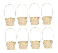 MUCKLILY 8 Pezzi Cesto Portaoggetti Intrecciato Campanelli Eolici Della Campana Del Tempio Cestini Per Imballaggio Per Feste Cesti Di Fiori Bambù Paniere Alimentare Bambino Mini