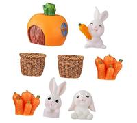 MUCKLILY 8Pezzi Figurine Pasquali Decorativo per Torte e Decorazione Miniatura per Micro e Feste
