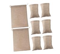 MUCKLILY 8pezzi Sacco di Juta con Coulisse Sacchetto Riutilizzabile per Ortaggi Radice per Conservare Patate Cereali e Verdure