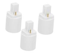 MUCKLILY Adattatore da G24D a E27 a 2 Pin per Lampadine LED Set da 3 Pezzi Spina Portalampada Convertitore per Uso Domestico e Ufficio Compatibile Voltaggio Ac100-230V