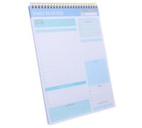 MUCKLILY Agenda Giornaliera a Spirale A4 Copertina in Pvc, Blocco Note da Ufficio Non Datato, Pianificatore di Attività Quotidiane per Lavoro e Casa, Taccuino Supporto Rigido