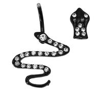 MUCKLILY Anello Nero a Forma di Serpente per Ombelico in Acciaio Inossidabile Piercing Pancia Confortevole e Resistente per Decorazioni di Performance e Danza