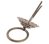 MUCKLILY Batacchio per Porta in Rame Antico Stile Batacchio di Sicurezza Anello Solido Accessorio per Porta D’Ingresso di Case e Ville Storiche Ferramenta Resistente e Decorativa