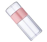 MUCKLILY Bicchiere da Tè in Vetro Resistente al Calore 300ml Separatore per Infusione e Filtro Integrato, Design Rotondo per Preparare Tè Ovunque