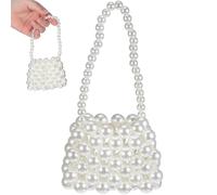 MUCKLILY Borsa Piccola con Perle Elegante per Donna Pochette Clutch Multifunzione Portafoglio Kawaii per Cerimonie e Uso Quotidiano Accessorio Delicato e Resistente Regalo Raffinato per