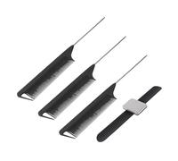 MUCKLILY Bracciale Porta Fermagli per Chioma Magnetico 3 Pettini a Coda Resistenti, Set Strumenti da Parrucchiere per Uso Professionale e Domestico, Accessori Acconciature Pratici