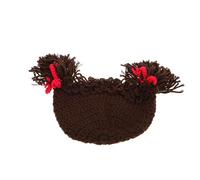 MUCKLILY Cappello Ragazzo Ragazza Toppa e Paraorecchie Cappellino in Filato per Ragazza Ragazzo Treccine Costume Lavorato Maglia