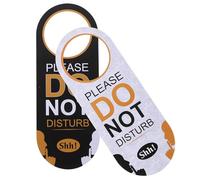 MUCKLILY Cartello Bifacciale Non Disturbare in PVC Resistente da Appendere alla Porta dell'Hotel Segnale Chiaro per Uffici Club e Hotel Pannello Pratico per Comunicare Privacy