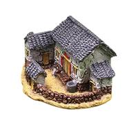 MUCKLILY Casa Villaggio in Miniatura in Resina Decorazione per Micropaesaggi Case in Miniatura per Esterni delle Fate Espositori da Scaffali per Ufficio