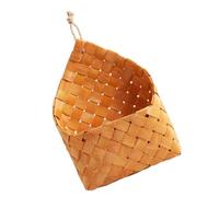 MUCKLILY Cesta da Parete Intrecciata in Legno Marrone per Casa e Fiori | Decorazione D'interno in Design Pastorale, Contenitore Sospeso, Uso Quotidiano, Colore Marrone, Legno