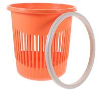 MUCKLILY Cestino della Spazzatura Rotondo in Plastica Pp senza Coperchio per Cucina e Ufficio, Capacità Ragionevole, Design Semplice e Resistente