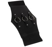 MUCKLILY Cintura Corsetto Elastico Donna in Ecopelle Nera Larga per Vita Modellante Sostegno e Curvatura Elegante Accessorio Vintage per Abiti e Stile Boho