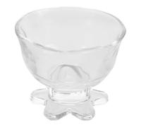 MUCKLILY Ciotola in Vetro Trasparente 240Ml per Dessert Piedini Antiscivolo Coppetta da Gelato e Yogurt Resistente al Calore per Feste Matrimoni ed Eventi