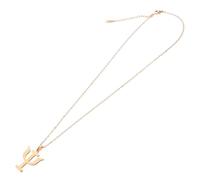 MUCKLILY Collana Ciondolo a Forma di Candeliere per Donna, Gioielli da Collo in Acciaio al Titanio Dorato, Design Minimalista e Confortevole per Feste e Uso Quotidiano