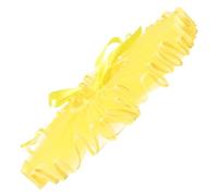 MUCKLILY Collare Elisabettiano Staccabile a Balze da Clown in Tulle Dorato Colletto Finto Unisex per Costume Rinascimentale Cosplay Teatro e Halloween