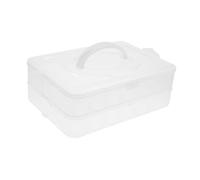 MUCKLILY Contenitore per Uova Trasparente Due Strati con Uova Portatile per Frigorifero per Cucina