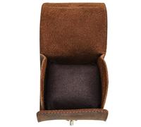 MUCKLILY Custodia da Viaggio per Orologio Singola in Pelle Sintetica Design a Rullo, Portatile e Classica, Adatta per Uomini e Donne, Organizer Compatto e Resistente
