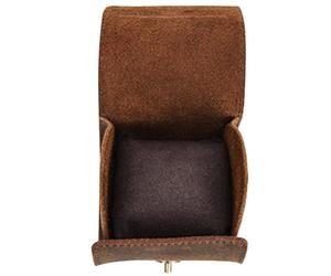 MUCKLILY Custodia da Viaggio per Orologio Singola in Pelle Sintetica Design a Rullo, Portatile e Classica, Adatta per Uomini e Donne, Organizer Compatto e Resistente