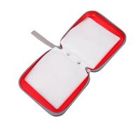 MUCKLILY Custodia Per Cd e Dvd Cerniera, Plastica Rigida Rossa, Capacità 40 Dischi, Protegge Da Graffi e Sporco, Corda Sospesa Per Uso Auto, Viaggi e Organizzazione Domestica