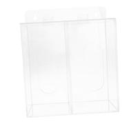 MUCKLILY Dispenser da Parete per Guanti e Mascherine, Organizzatore in Acrilico Trasparente con 2 Scomparti, Supporto Portaoggetti Salvaspazio per Uso Laboratoristico e Settore Sanitario