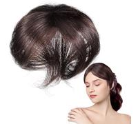 MUCKLILY Extension Chioma Marrone per Donne Chioma Diritti, Facile da Applicare e Confortevole da Indossare, Topper Naturale per Volume e Diradamento