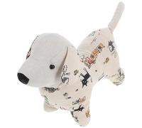 MUCKLILY Fermaporta da Pavimento in Stoffa Design Cane Adorabile, e Lino Sabbia Fine, Decorazione per Soggiorno e Protezione Pareti