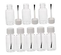 MUCKLILY Flaconi Per Smalto Vuoti Con Pennello 8 Pezzi 20ml, Bottiglie Riutilizzabili Per Oli Essenziali e Smalti Da Viaggio, Contenitori Cilindrici Trasparenti Per Manicure e Cura Unghie
