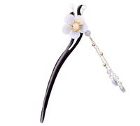 MUCKLILY Forcina per Chioma Retrò in Ebano Nappa Fermaglio Decorativo per Chignon Accessorio Etno Vintage per Acconciature Tradizionali Femminili