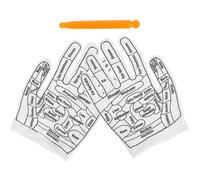 MUCKLILY Guanti Per Agopressione e Massaggio in Fibra Elastica Con Bastoncino, Set Per Riflessologia Mani, Strumenti Portatili Per Rilassamento e Benessere a Casa, Hotel e Viaggi, Unisex