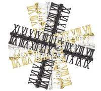 MUCKLILY Kit 12 Pezzi Numeri Romani per Orologio Fai da Te Numeri di Ricambio in Plastica Robusta Design Semplice e Colori Classici Adatti per Orologi da Parete Decorativi e Riparazioni