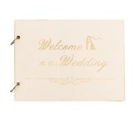 MUCKLILY Libro delle Firme per Matrimoni Rustico 40 Pagine Libro degli Ospiti per Nozze Copertina Elegante Conservazione Firme e Auguri per Cerimonie Nuziali