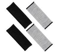 MUCKLILY Manicotti Protettivi Antitaglio 20 CM per Avambracci Set 2 Paia Grigio + Nero Maniche di Sicurezza Resistenti a Forature e Alte Temperature per Cucina Giardinaggio Saldatura