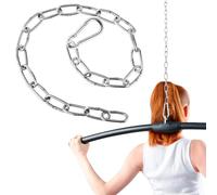 MUCKLILY Maniglia per Palestra in Ferro Argento Compatibile Cable Machine per Estensione Catena Allenamento Bicipiti e Tricipiti per LAT Machine e Cable Crossover
