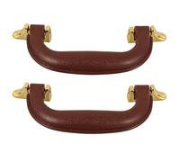 MUCKLILY Maniglie per Valigie e Borse Fai da Te, Impugnature in Plastica Antiscivolo per Cassetta degli Attrezzi, Set da 2 Pezzi Colore Caffè, Resistenti e Leggere per Bagagli e Accessori