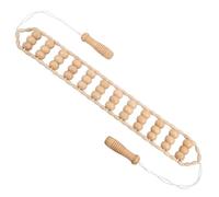 MUCKLILY Massaggiatore in Legno per Schiena e Collo con Impugnatura Ergonomica Rullo Manuale per Massaggio Corpo Strumento per Relax e Contorno Corpo Adatto per Uso Domestico Uomo Donna