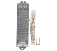 MUCKLILY Mezuzah retrò in Metallo per Ingresso Ornamento Mezuzah Religioso Sacro in Metallo Decorazione per Ingresso Scrittura Retro