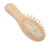 MUCKLILY Mini Pettine in Legno Per Spazzola Portatile Cuscino Massaggiante Pettine Districante Antistatico Piccola Spazzola Viaggio Per Cura