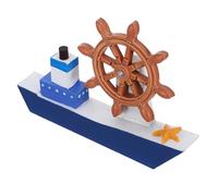 MUCKLILY Modellino Barchetta a Vela in Legno Stile, Decorazione da Tavolo a Tema Marino, Mini Barca a Vela Artigianale per Casa e Ufficio, Ornamento Barca Piccola Timoniere