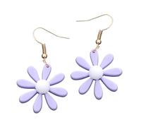 MUCKLILY Orecchini a Fiore in Acrilico Viola Leggeri e Delicati per Donna, Accessori Semplici e Unici Chiusura in Acciaio Inossidabile, per Look Casual e Occasioni Speciali