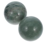 MUCKLILY Palle Baoding 2 Pezzi in Pietra Naturale 5 Cm per Esercizi Muscolari delle Dita, Palline da Massaggio Manuale per Relax e Coordinazione, Set Fitness Mano con Scatola Regalo