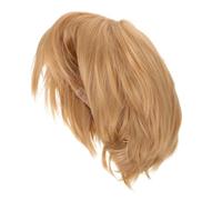 MUCKLILY Parrucca Sintetica Corta da Uomo Bionda Chioma Morbidi e Soffici Leggera e Resistente al Calore per Cosplay Feste e Costumi Maschili Comfort Traspirante per Uso Quotidiano