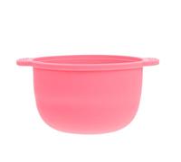 MUCKLILY Pentolino Scaldacera in Silicone Rosa Vaschetta Fusione Cera Non Stick per Depilazione da Te e Professionale Compatto e Maneggevole con Impugnatura