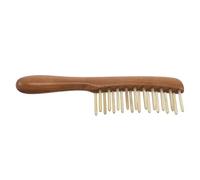 MUCKLILY Pettine Massaggiatore Manuale Ergonomico per Massaggio del Capelluto per Chioma in Legno e Corno di Montone Previene Danni e Offre Comfort, Adatto per Tutti i Generi