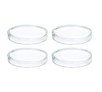 MUCKLILY Piastra di Petri in Vetro Borosilicato, 4 Pezzi, Multipurpose, per Esperimenti di Laboratorio e Scuola, per Osservazione Campioni