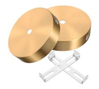 MUCKLILY Piastra Pendente Rotonda in Ottone Resistente Kit Baldacchino per Lampadario da Soffitto Fai da Te Base per Lampada a Sospensione e Applique da Parete Accessori per Montaggio