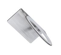 MUCKLILY Porta Asciugacapelli Design Moderno da Muro in Acciaio Inossidabile Argento Leggero e Salvaspazio per Bagno e Camera Trucco